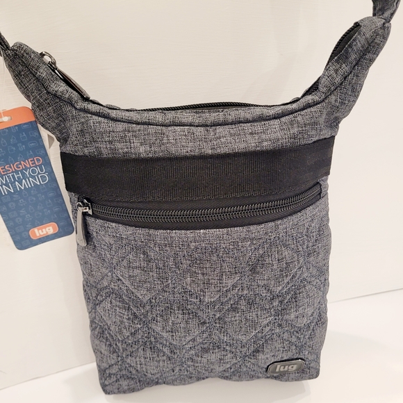 lug Handbags - Lug Skipper 2.0 Shoulder Pouch Charcoal Quilted